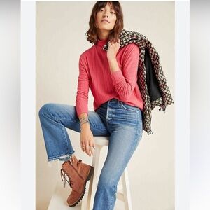 Anthropologie Eri + Ali Fiona Hacci Turtleneck Sweater Sz S MSRP $78